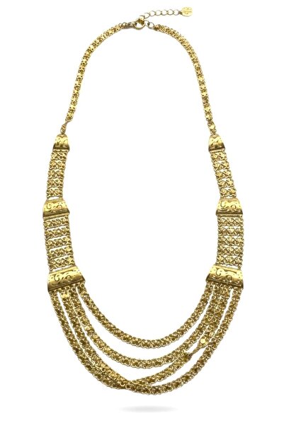 Çgk Çiğdem Gürel Kuyumculuk 55cm 4 Sıra Akıtma Altın Kolye