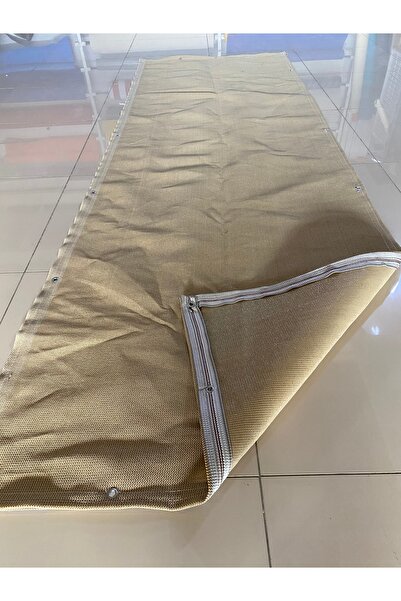 içel çadır Cream-Colored Encapsulated Balcony Iron Tulle-Garden Fence Cover-Shade Tulle with Measurements