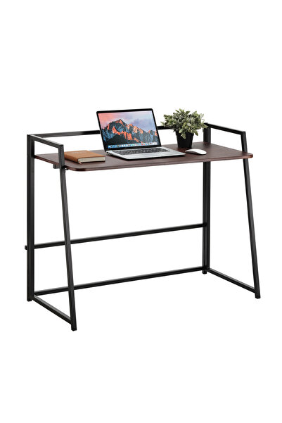 Lawazim Folding Table 100x53.3x85.5cm - Computer Desk with MDF Top and Iron Legs