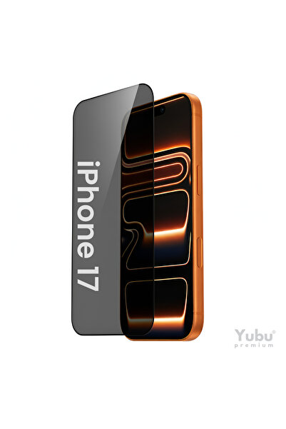 yubu Apple iPhone 17 Temperli Cam Privacy Hayalet Tam Kaplama Kırılmaz Ekran ...