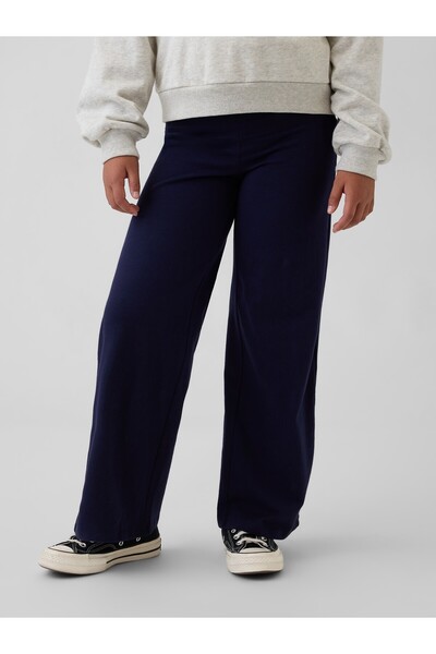 GAP Kız Çocuk Lacivert Wide-Leg Foldover Leggings Tayt