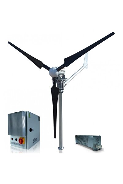 istabreeze Set 2000W 48V Windsafe Korumalı Rüzgar Türbini + Wind Pro Şarj Kon...