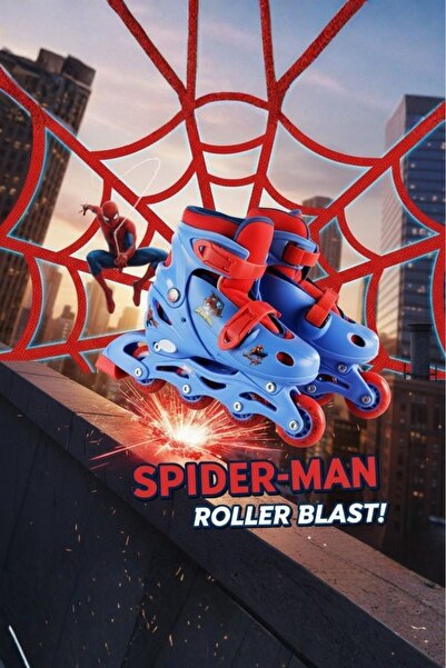 hak-iş oyuncak Ayarlanabilir 4 Tekerlekli Spider-Man Paten - 35-38 Numara - 5+ Yaş