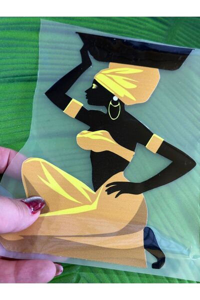 Gönülden Tasarım 19x14 cm Femeie Etnică Transfer Imprimat Fier de călcat