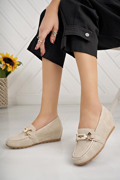 Nesil Shoes Neyna Gd01 Бежеві жіночі туфлі на підборах