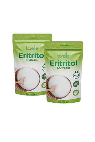 Fibrelle Eritritol Toz Tatlandırıcı Sıfır Kalori 400 Gr X 2 Adet