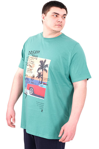 ModeXL Big Size Men's T-Shirt Palm Dream U25026 Mode XL Printed