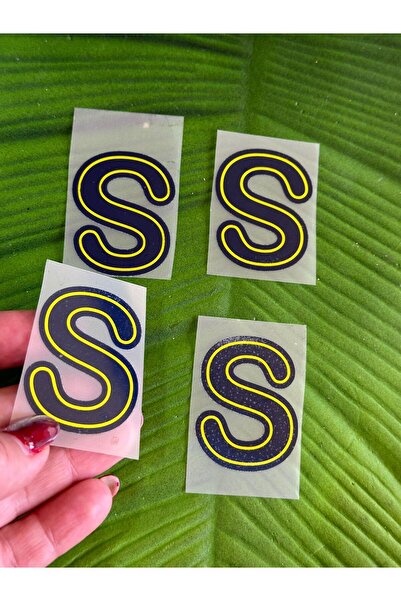Gönülden Tasarım Litere S Albastru Imprimat Transfer 5x4 cm Armadură Lipire cu Fier de călcat