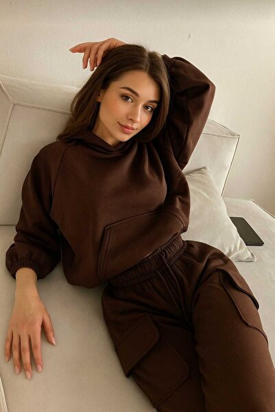 BRLKN Women's Kangru Pocketed Oversized Crop Set