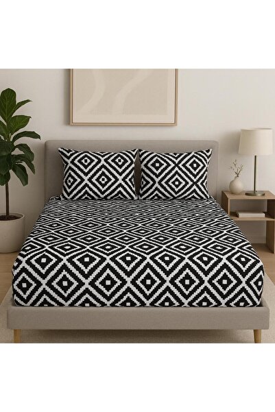 üntaş Battal Двоспальне простирадло з гумкою + 2 наволочки