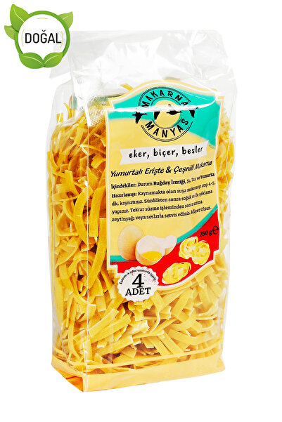 Makarna Manyas Yumurtalı Erişte Makarnası 300 g - Doğal, Katkısız ve Yüksek Proteinli