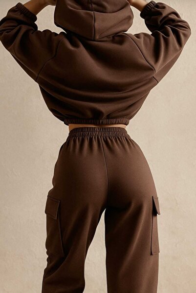 BRLKN Women's Kangru Pocketed Oversized Crop Set