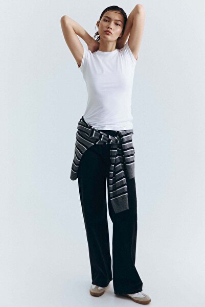 H&M Fitted microfibre T-shirt