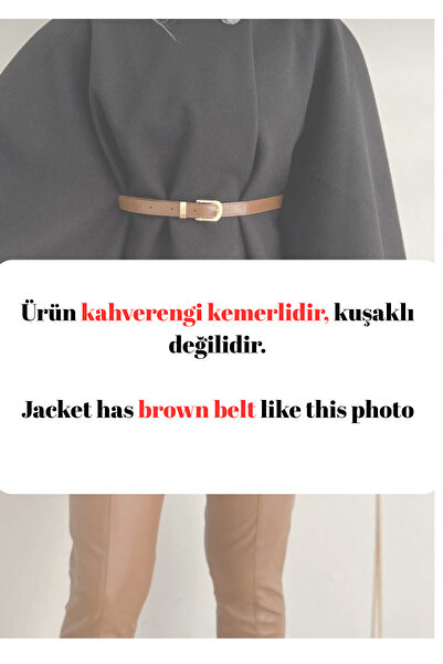 Molly Nelly Dámský pončo plášť s netopýřími rukávy Kaşe