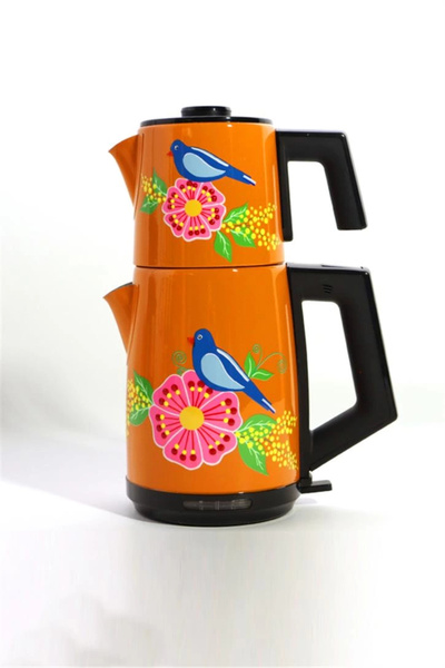 DEDEMİN EMAYELERİ El Boyama Elektrikli Çay Makinesi