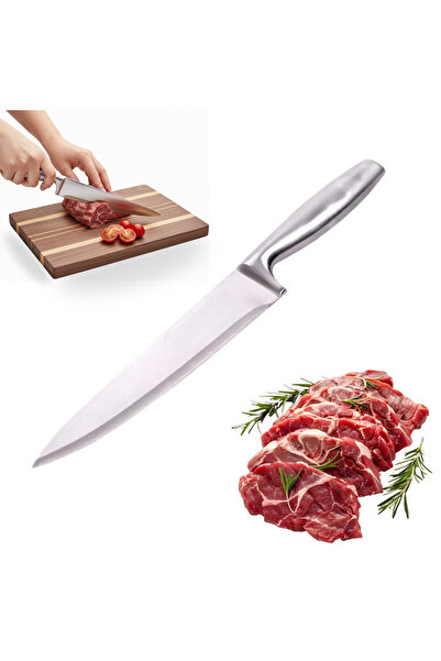 Salestore.ro Cuțit profesional de bucătar, oțel inoxidabil, 33 cm, 56±HRC, mâ...