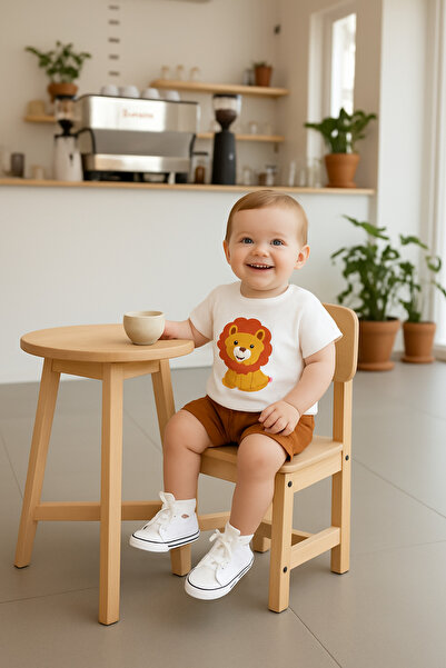 Kidaxi Embroidery Detailed Baby Boy Set - (6-36 Months) - Two Piece Set