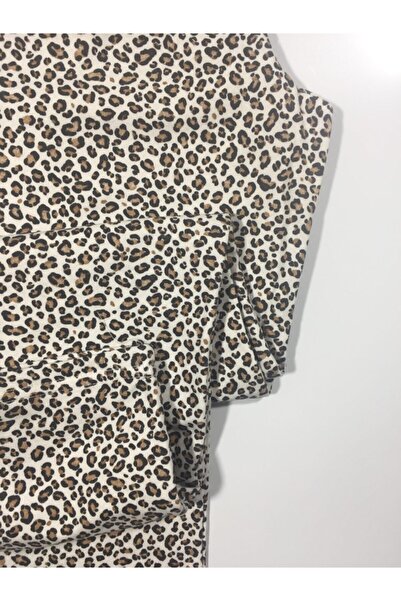Altınay Leopard Patterned Cotton Non-Pocket Winter Women's Pajama Bottoms Pmk4