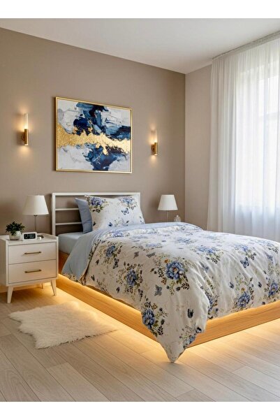 üntaş Single Double Sided Duvet Cover and Pillowcase Set