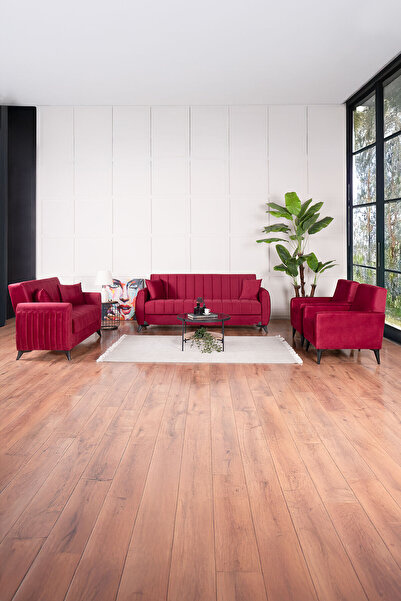 Kilim Mobilya Linda Koltuk Takımı 3 3 B B Bordo