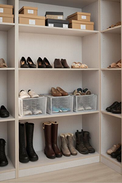 SER&YAT 1 Transparent Steel Frame Zippered Storage Box 45X30X20 Tensioner Storage Organizer