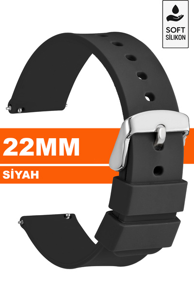 Trendburada 22mm Fossil-Welder-Wesse-Casio-Armani-Omega-Seiko-Tissot Compatible Watch Band Strap - Silicone Mdl3