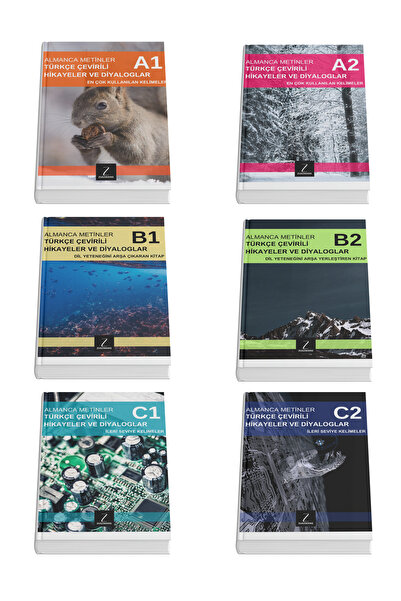 ZUGZWANG A1 + A2 + B1 + B2 + C1 + C2 Almanca Okuma Kitapları 6'lı Set | Türkç...