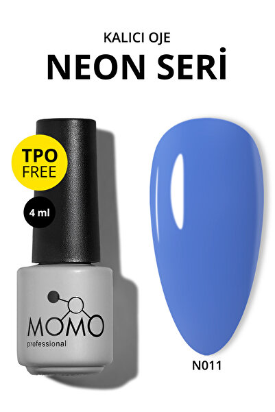 MOMO professional Kalıcı Oje N011, Neon Mavi, 4 ml, TPO- FREE