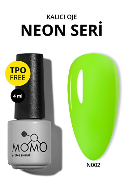 MOMO professional Kalıcı Oje N002 Neon Yeşil 4 ml, TPO- FREE