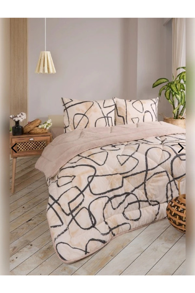 VİLERA HOME Pofuduk Welsoft Double Size Bedspread Set with Pillowcases