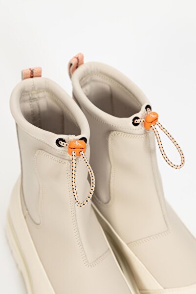 Calvin Klein Kadın Gündelik Kullanıma Uygun Şık Tasarımlı Akıllı Bağcıklı Bej Bot & Bootie YW0YW0106