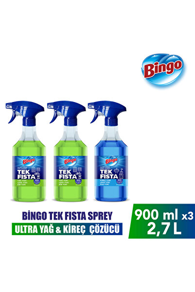 Bingo Sprey Yağ Çözücü 900 MLX2 + Sprey Kireç Sökücü 900 MLX1