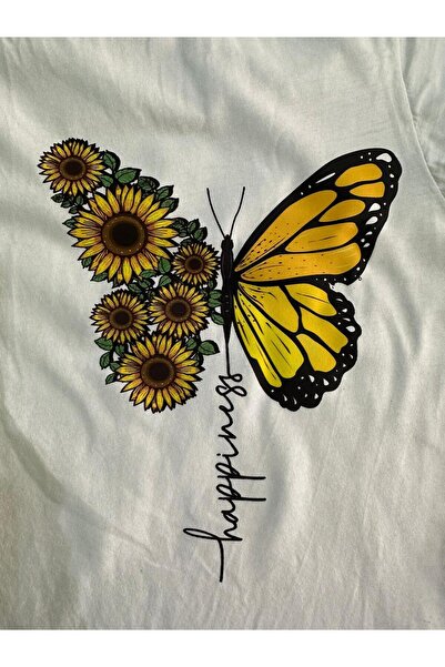 Gönülden Tasarım 23X18 CM STICK ON FIER DE STIRAT SOARELĂ ȘI BUTTERFLY PRINT TRANSFER PRINT T-SHIRT