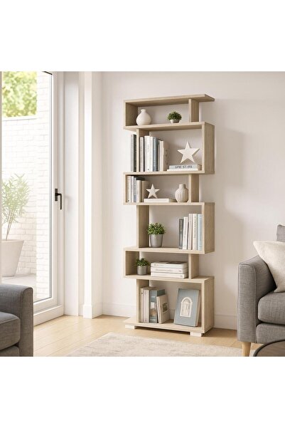 Dekorister Blok Kitaplık Traverten