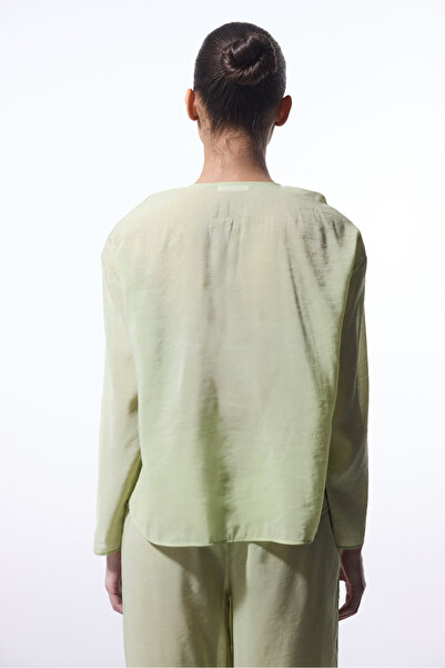 Penti Light Green Mindy V-Neck Oversize Kimono with Lacing Detail