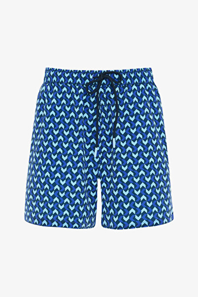 Penti Drake Geometric Pattern Mid Waist Men's Shorts Swimwear