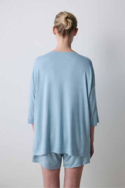 Penti Aging Collagen Light Blue Shorts Pajama Set