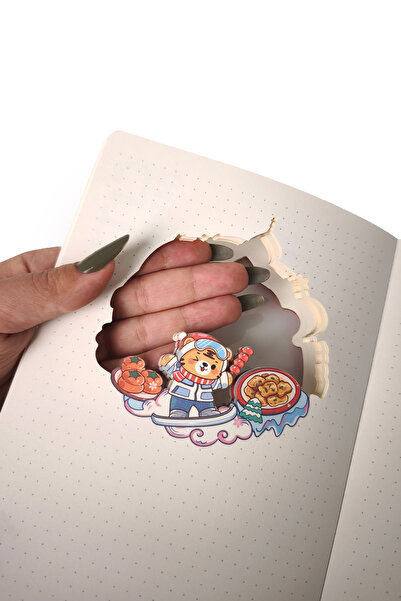 Ecrou 3 D New Year Themed Notebook Notebook Stereo Layered Carved Page Notebook Agenda Notepad 20.8 X 14