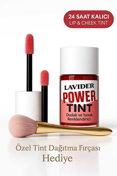 Lavider Lip Tint Kalıcı Likit Ruj - Dudak Yanak Tint - Suya Dayanıklı Kore Tint Ruj 24 Saat Kalıcı - Allık