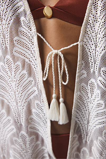 Penti Lace Ecru Kimono