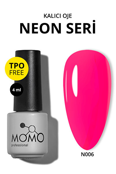 MOMO professional Kalıcı Oje N006, Neon Pembe, 4 ml, TPO- FREE