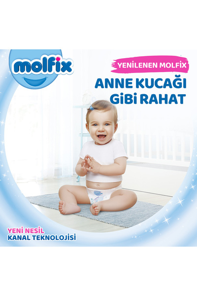 Molfix Pants Baby Diapers Size 5 Junior Monthly Advantage Package 88 Pieces