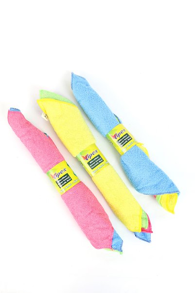 VİPEX 2 Pieces of Dürüm 4-Pack Industrial Microfiber Cleaning Cloth 30X30