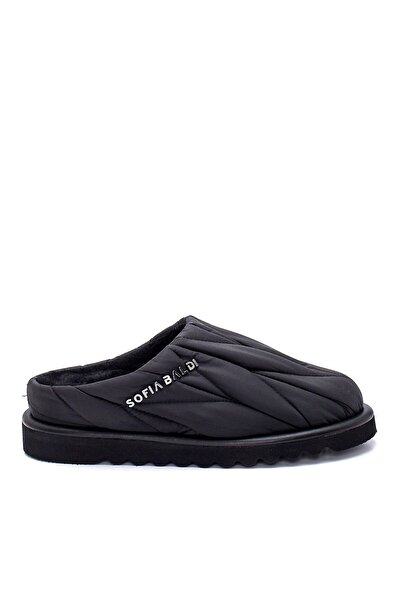 Sofia Baldi Alın Siyah Kumaş Kadın Düz Terlik