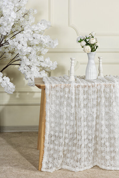 Elart Hasbahçe Tablecloth 3D (125X210 cm) Cream