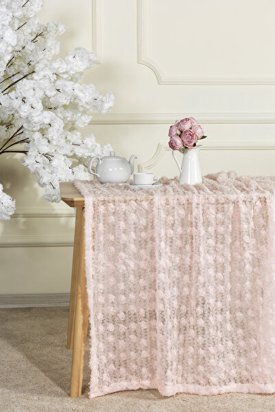 Elart Hasbahçe Tablecloth 3D (125X210 cm) Powder