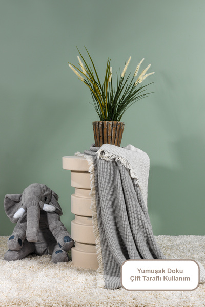 Elart Rubby Muslin Blanket Baby (100X120 cm) Anthracite