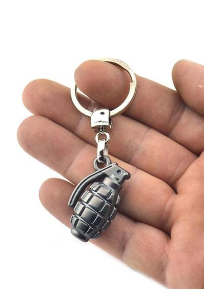 anahtarlıksepeti Grenade Keychain with Grenade - Matte Black