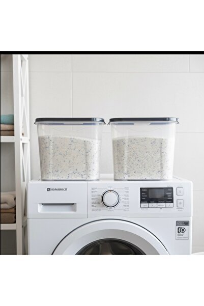 Buğra Home حاوية تخزين بلاستيكية متعددة الأغراض متوسطة الحجم سعة 2 لتر (عبوة ...