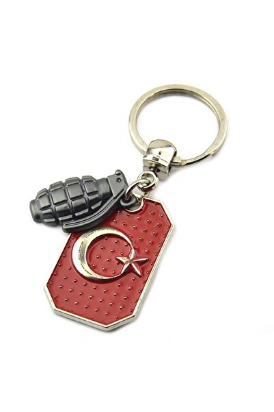 anahtarlıksepeti Moon Star Soldier Tag - Hand Grenade Keychain - Matte Black